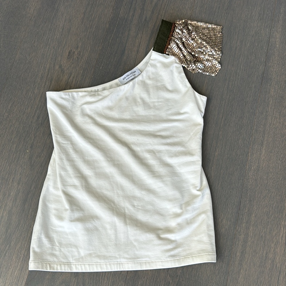 BSB Collection One Shoulder open Tank. Size L - Picture 7 of 8